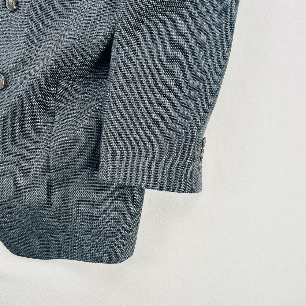 Ermenegildo Zegna Blazer Mens 40 Gray Wool Linen Bergdorf Goodman Jacket - Picture 5 of 16